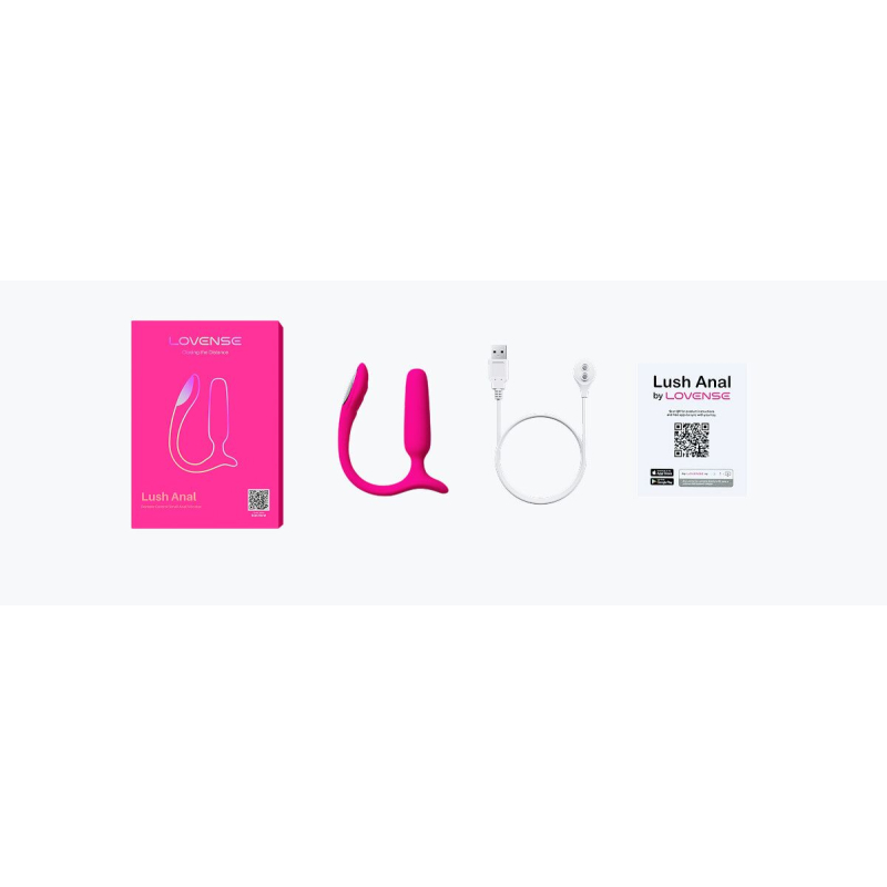 Смарт-вибропробка с управлением через приложение и LED-подсветкой – Lovense Lush Anal, 9,8 см