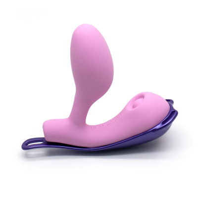Смарт-виброяйцо с клиторной стимуляцией – KISSTOY Viosecret Pro, реагирует на сжатие, с поясом для фиксации