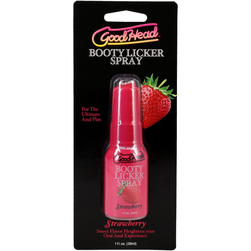 Спрей для анілінгусу зі смаком полуниці – Doc Johnson GoodHead Booty Licker Spray Strawberry, 29 мл