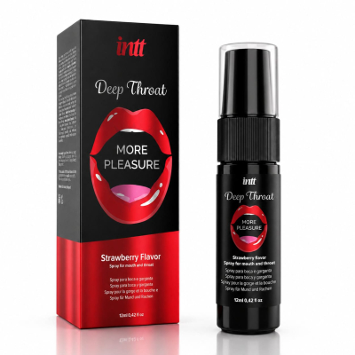 Спрей для глибокого мінету Intt Deep Throat Oral Spray Strawberry, полуниця, 12 мл