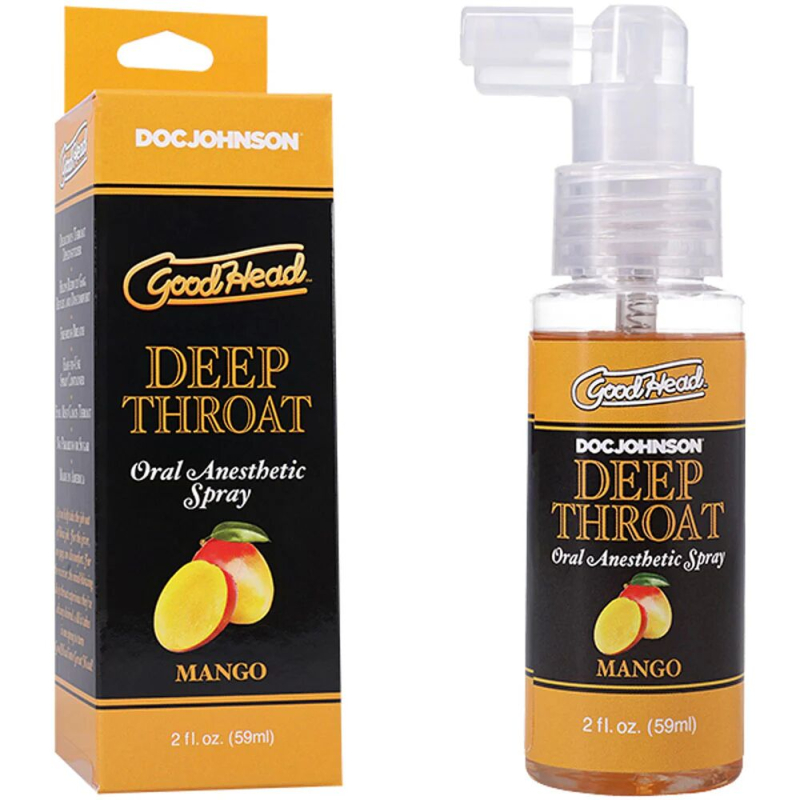 Спрей для глибокого мінету зі смаком манго – Doc Johnson GoodHead DeepThroat Spray Mango, 59 мл