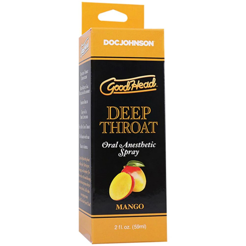 Спрей для глибокого мінету зі смаком манго – Doc Johnson GoodHead DeepThroat Spray Mango, 59 мл