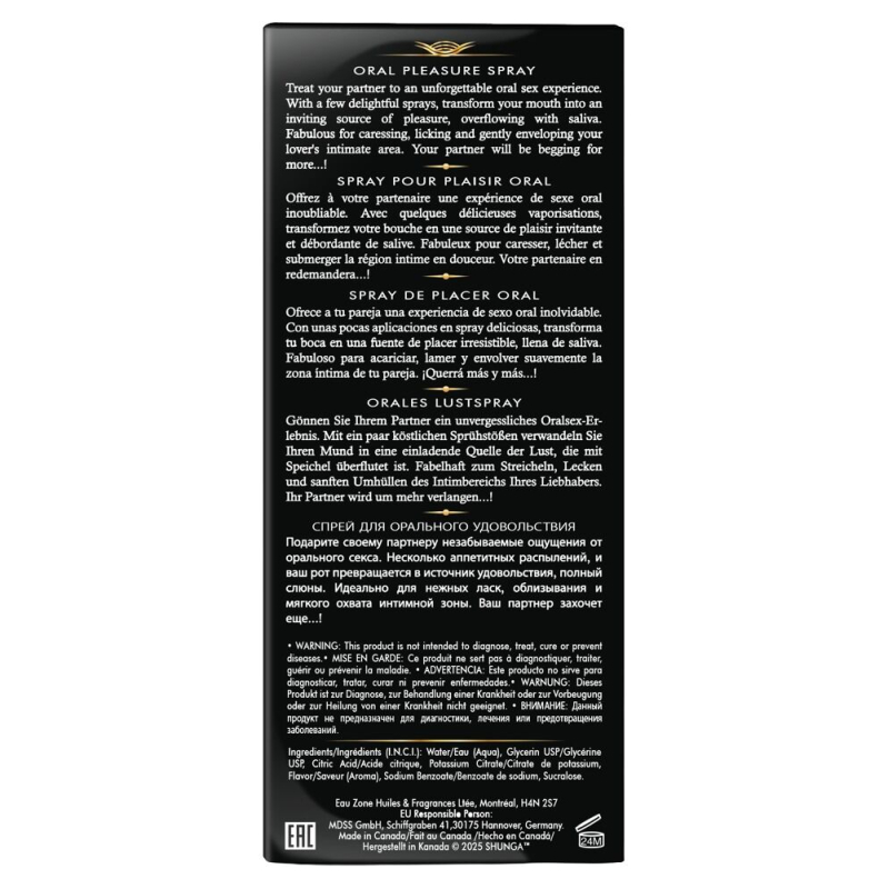 Спрей для усиления слюноотделения со вкусом клубники и игристого вина – Shunga Waves of Pleasure Strawberry Sparkling Wine