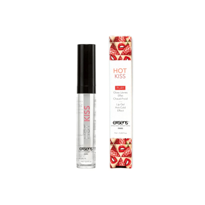 Стимулювальний блиск для губ зі смаком полуниці – EXSENS Strawberry Hot Kiss, 7 мл, зігрівальний та охолоджувальний ефекти