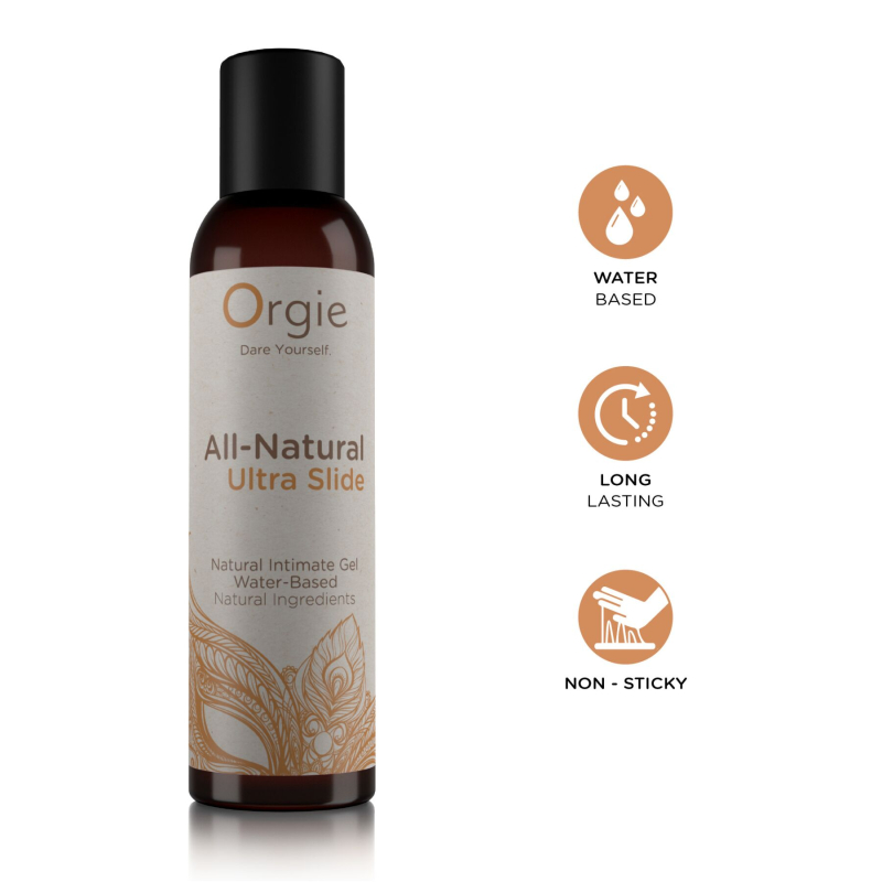 Суперскользкий нелипкий лубрикант на водной основе – Orgie All Natural Ultra Slide, 150 мл