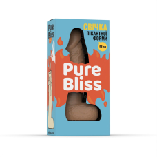 Свічка у формі пеніса – Pure Bliss BIG, 18 см, коричневого кольору