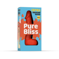 Свічка у формі пеніса – Pure Bliss BIG, 18 см, помаранчевого кольору