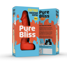 Свеча в форме пениса – Pure Bliss MINI, 15 см, оранжевого цвета