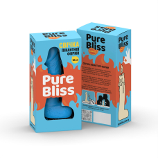 Свічка у формі пеніса – Pure Bliss MINI, 15 см, синього кольору