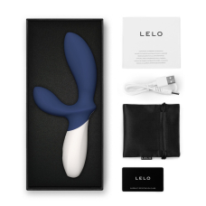 Синій масажер простати з технологією WaveMotion і двома моторами – LELO Loki Wave 2 Base Blue, 19,6 см