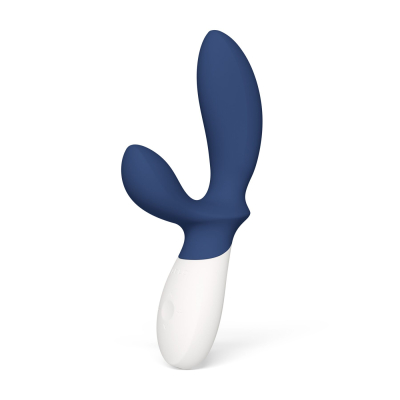 Синій масажер простати з технологією WaveMotion і двома моторами – LELO Loki Wave 2 Base Blue, 19,6 см