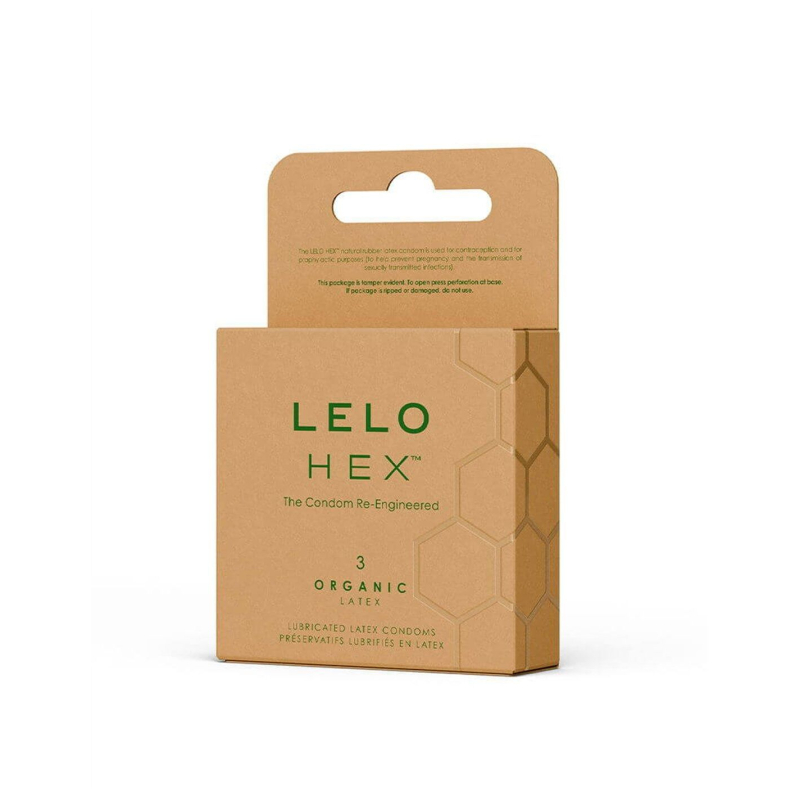Тонкі та надміцні презервативи – LELO HEX Condoms Organic, 3 шт.
