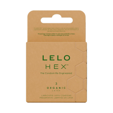 Тонкие и сверхпрочные презервативы – LELO HEX Condoms Organic, 3 шт.