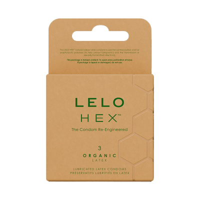 Тонкие и сверхпрочные презервативы – LELO HEX Condoms Organic, 3 шт.
