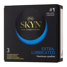 Ультратонкие безлатексные премиум-презервативы – SKYN Extra Lubricated, 3 шт., на 40% больше смазки