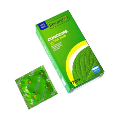 Ультратонкие презервативы – Recare Ultra Thin Mint Condoms, 12 шт., с ароматом мяты