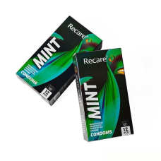 Ультратонкие презервативы в голографической упаковке – Recare Holographic Ultra Thin Mint Condoms, 12 шт., с ароматом мяты