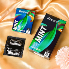 Ультратонкие презервативы в голографической упаковке – Recare Holographic Ultra Thin Mint Condoms, 12 шт., с ароматом мяты