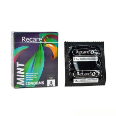 Ультратонкие презервативы в голографической упаковке – Recare Holographic Ultra Thin Mint Condoms, 3 шт., с ароматом мяты