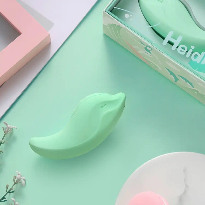 Универсальный вибратор для вагинальной и клиторальной стимуляции – KISSTOY Heidi, зеленого цвета