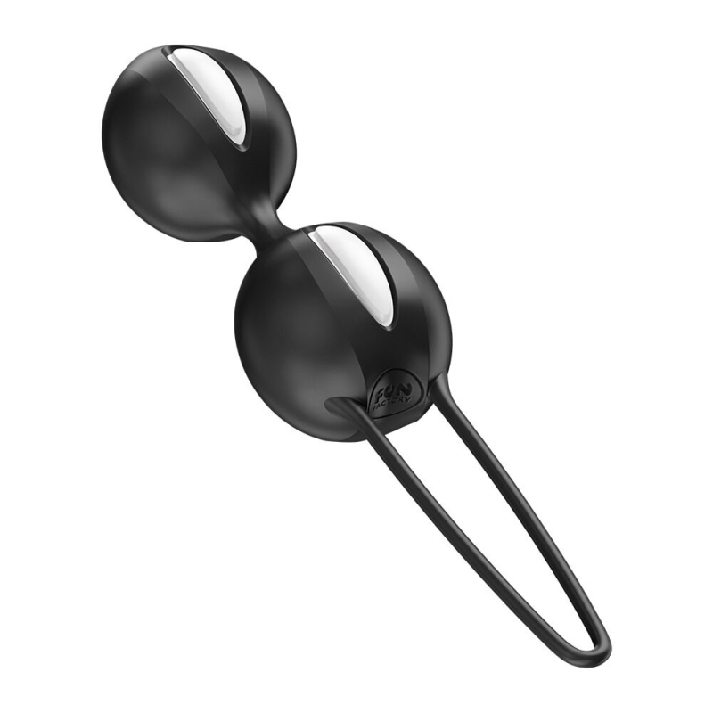 Вагинальные шарики – Fun Factory SMARTBALLS DUO, черного цвета, 2 шт., диаметр 3.2 и 3.6 см