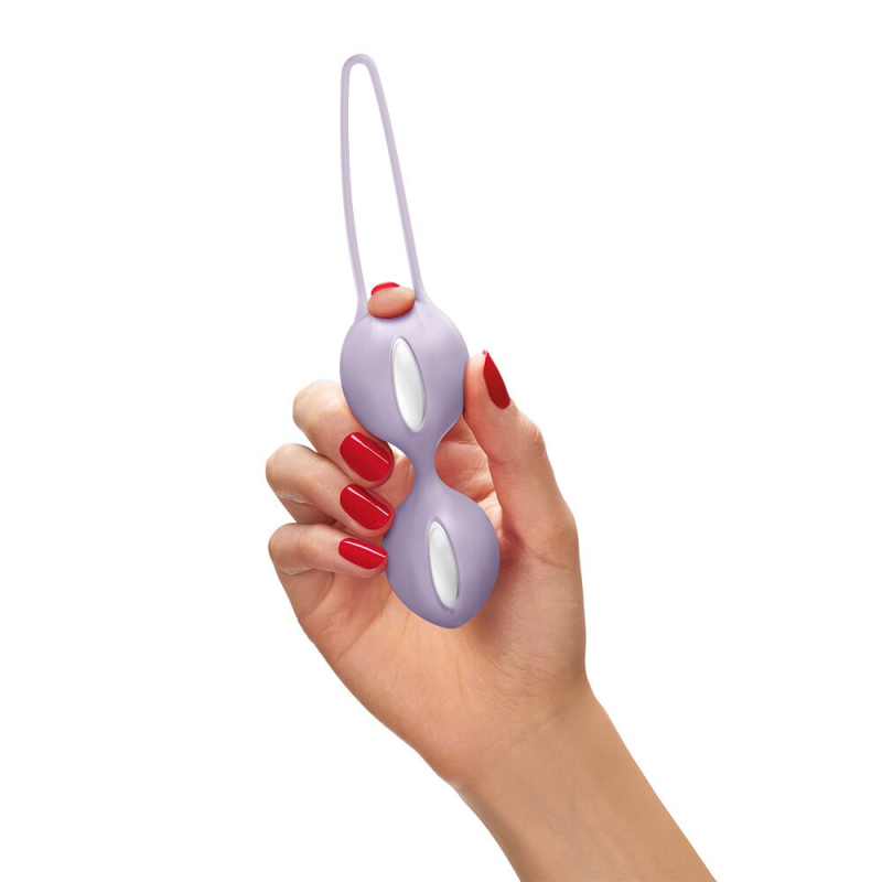 Вагинальные шарики – Fun Factory SMARTBALLS DUO, фиолетового цвета, 2 шт., диаметр 3.2 и 3.6 см