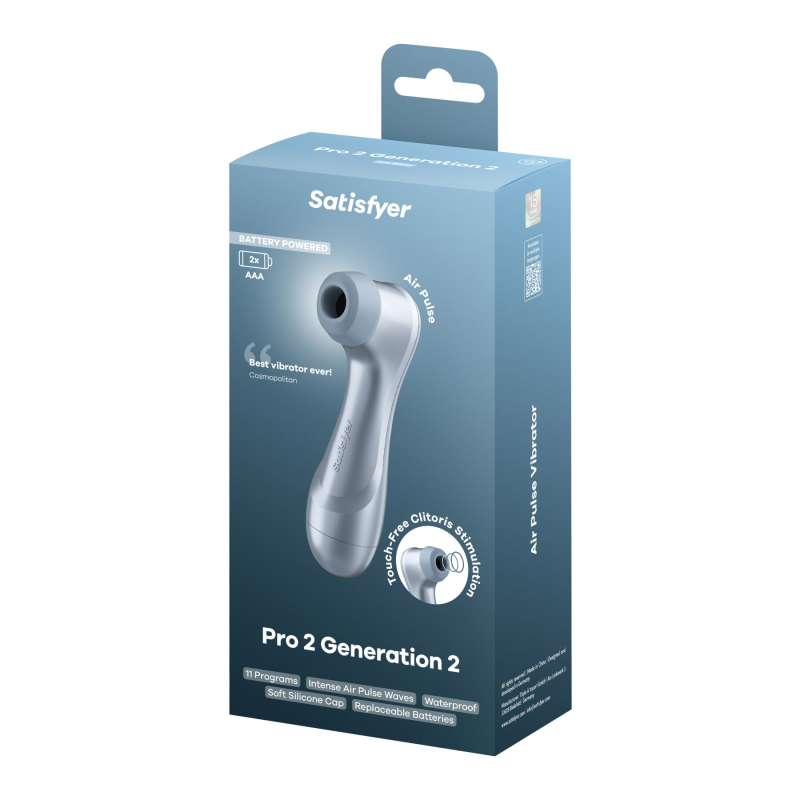 Вакуумный клиторальный стимулятор – Satisfyer Pro 2 Generation 2 Battery Series, голубого цвета