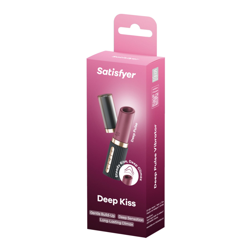 Вакуумний стимулятор з магнітною технологією 3D Air Pulse – Satisfyer Deep Kiss, 30 режимів, із захисною кришечкою