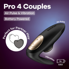Вакуумный вибратор для пар – Satisfyer Pro 4 Couples Battery Series, для совместного использования
