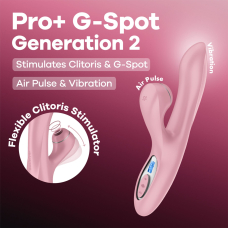 Вакуумний вібратор-кролик для точки G – Satisfyer Pro+ G-Spot Generation 2, рожевого кольору