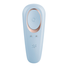 Вібратор для пар – Satisfyer Double Classic Battery Series, блакитного кольору, 1 мотор
