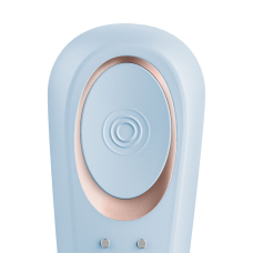 Вібратор для пар – Satisfyer Double Classic Battery Series, блакитного кольору, 1 мотор
