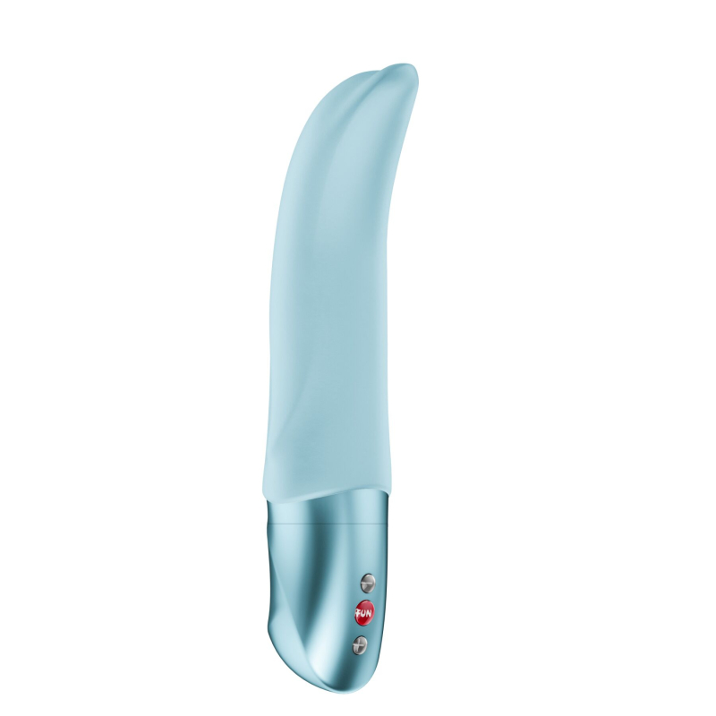 Вібратор для точки G – Fun Factory Diva Dolphin, крижано-блакитного кольору, 10 режимів, працює від батарейок