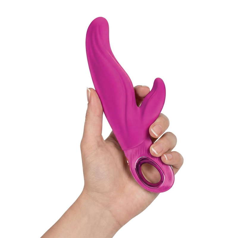 Вибратор-кролик для точки А – Fun Factory LADY BI, пурпурный, 2 мотора, 12 режимов