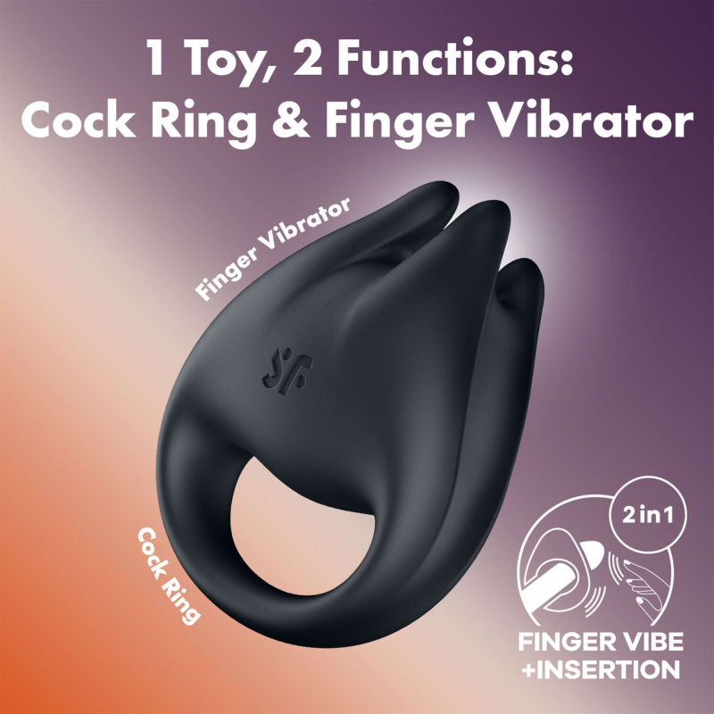 Вібратор на палець та ерекційне кільце 2-в-1 – Satisfyer Perfect Pair 1