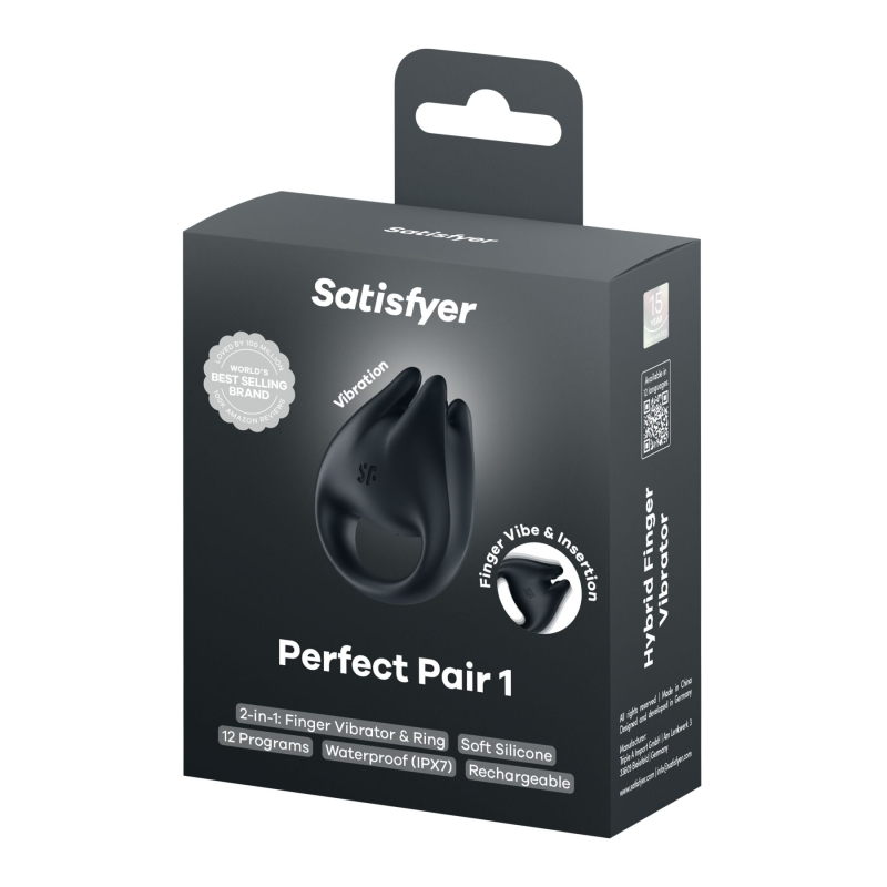 Вібратор на палець та ерекційне кільце 2-в-1 – Satisfyer Perfect Pair 1