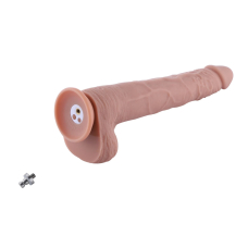 Віброфалоімітатор 30 см для секс-машин – Hismith Silicone Dildo with Vibe, з кріпленням KlicLok і пультом ДК