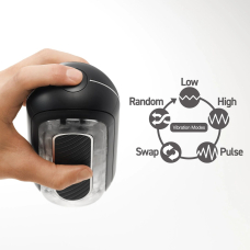 Вібруючий мастурбатор із 5 режимами у чорному корпусі – Tenga Flip Zero Gravity Electronic Vibration Black, 18 см