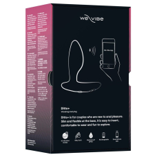 Водонепроницаемая смарт-вибропробка с пультом ДК – We-Vibe Ditto+ Satin Black, 6,8 см