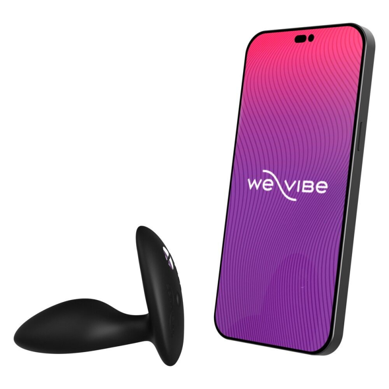 Водонепроницаемая смарт-вибропробка с пультом ДК – We-Vibe Ditto+ Satin Black, 6,8 см