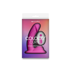 Вигнуте дилдо з вібрацією – NS Novelties Colours Curve, 12.7 см, рожевого кольору