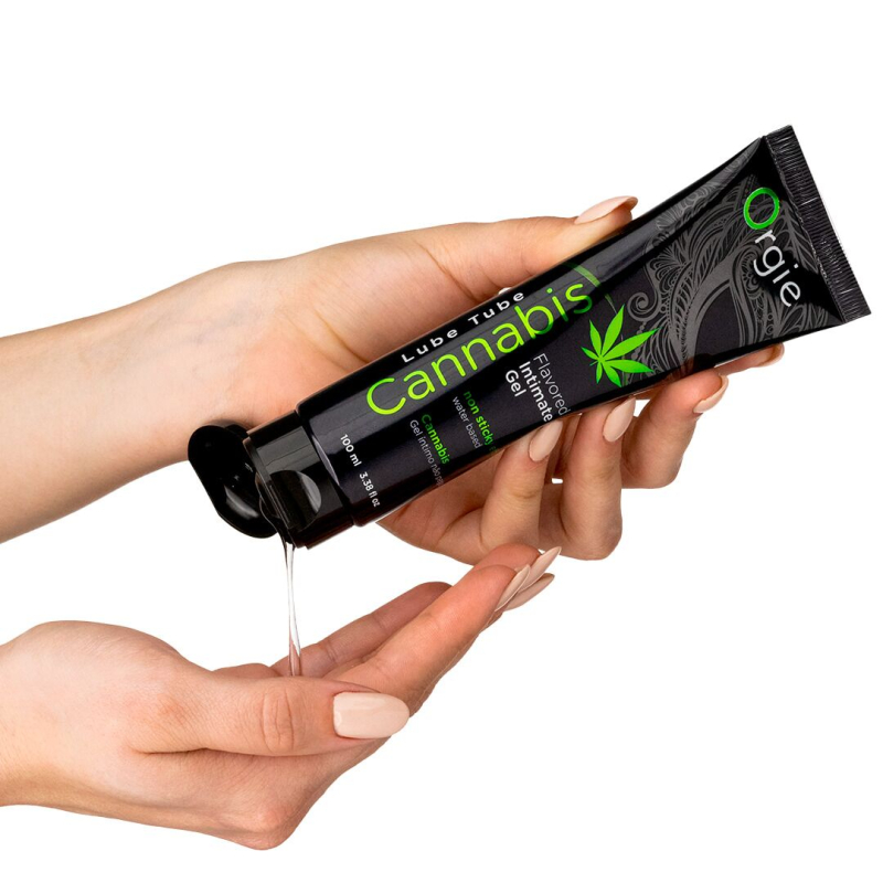 Їстівний лубрикант на водній основі з олією насіння конопель – Orgie Lube Tube Cannabis, 100 мл
