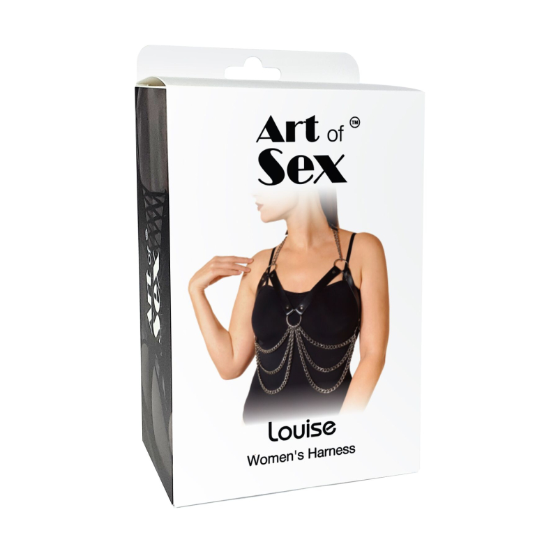 Жіноча портупея з екошкіри – Art of Sex Louise, розмір XS–2XL, чорного кольору