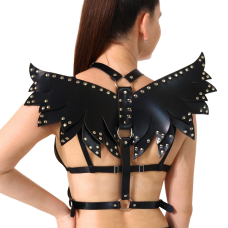 Жіноча портупея з екошкіри – Art of Sex Wings, розмір L–2XL, чорного кольору