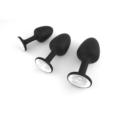 Анальная пробка Marc Dorcel Geisha Plug Diamond L с движущимся шариком, диаметр 4 см