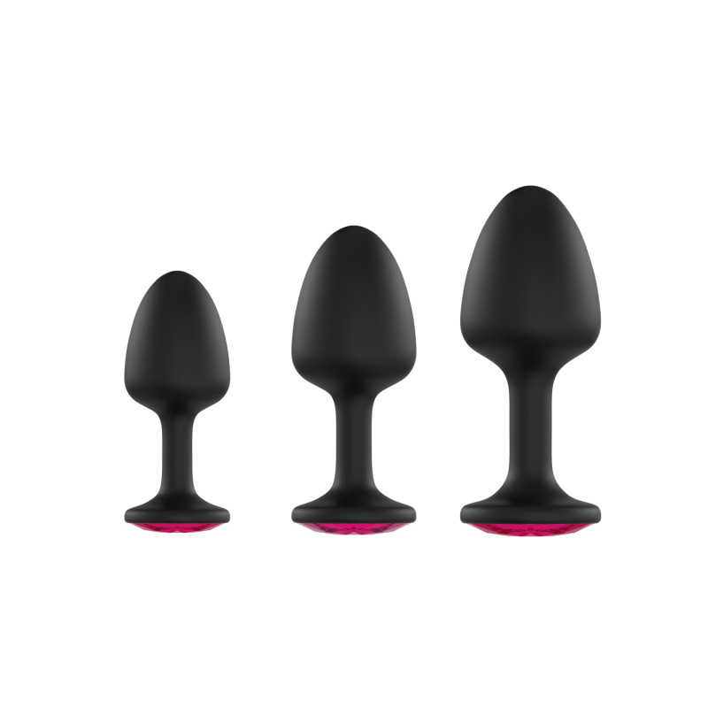 Анальна пробка Dorcel Geisha Plug Ruby L з кулькою всередині, створює вібрації, макс. діаметр 4 см