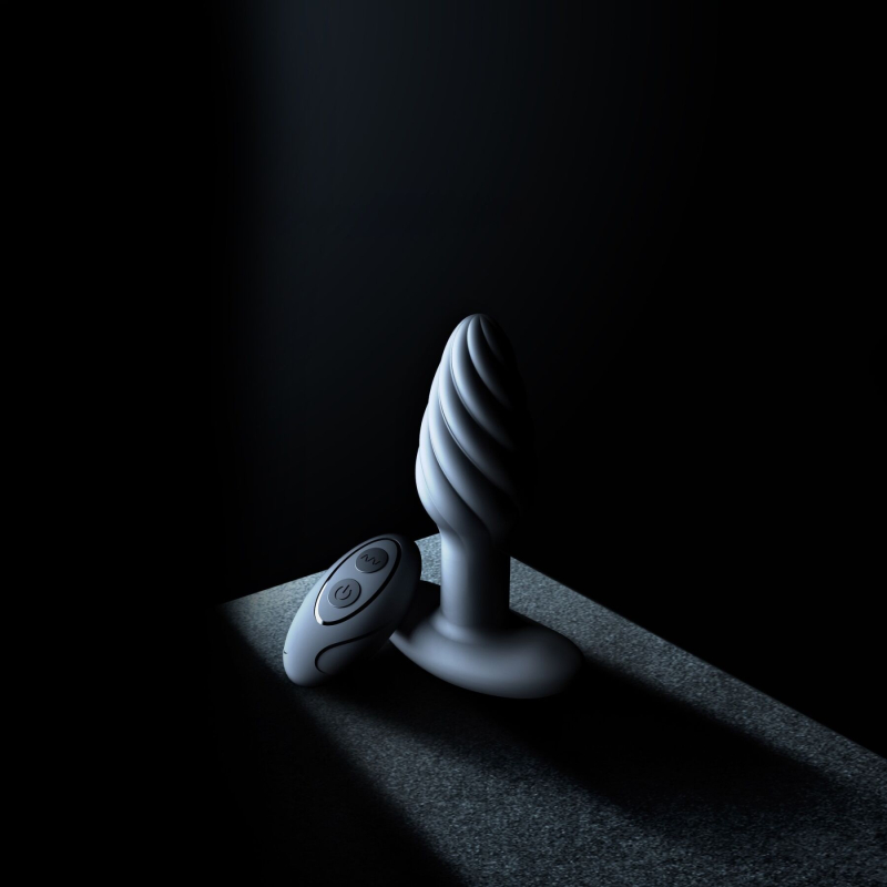 Анальная пробка с вибрацией и перламутровым массажем Dorcel Spin Plug, макс. диам. 3.8 см, пульт ДК