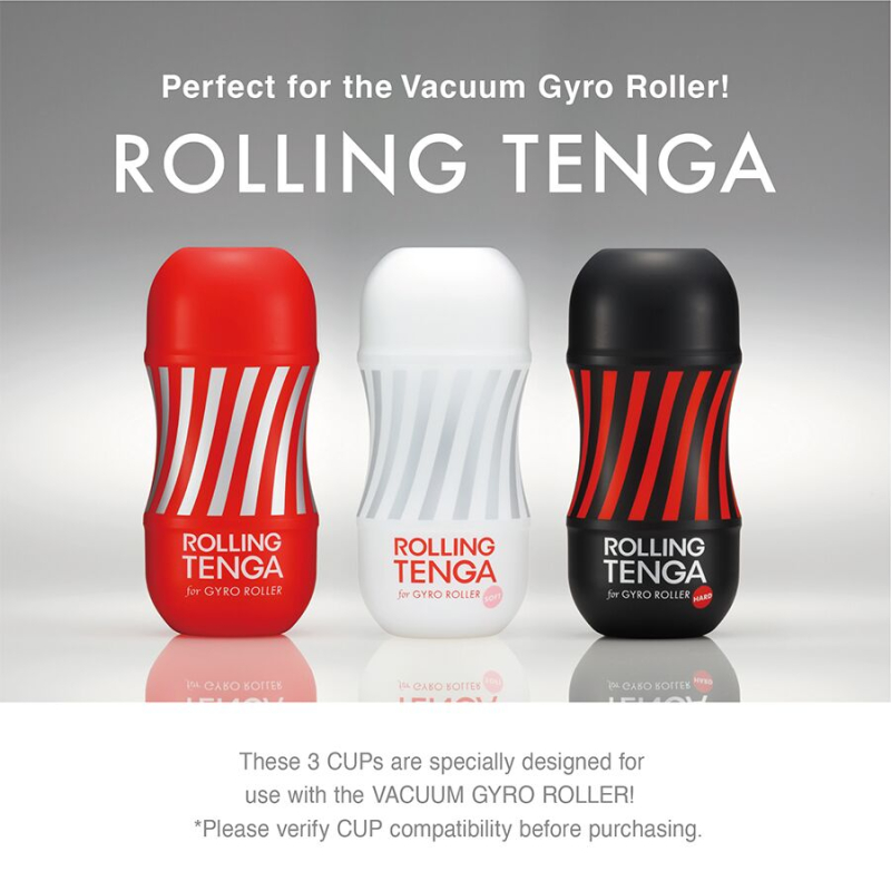 Автоматичний мастурбатор з ротацією та вакуумом – Tenga VACUUM GYRO ROLLER SET, сумісний з Tenga Cup