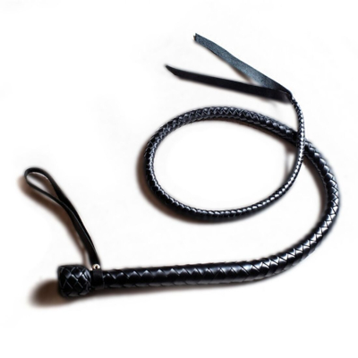 Класичний шкіряний батіг Art of Sex Whip 120 см, чорний