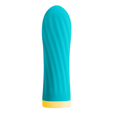 Бирюзовая Виброкуля – S Pleasures Bullets Twist & Shout Turquoise – рифлёная поверхность, 10 вибро-режимов